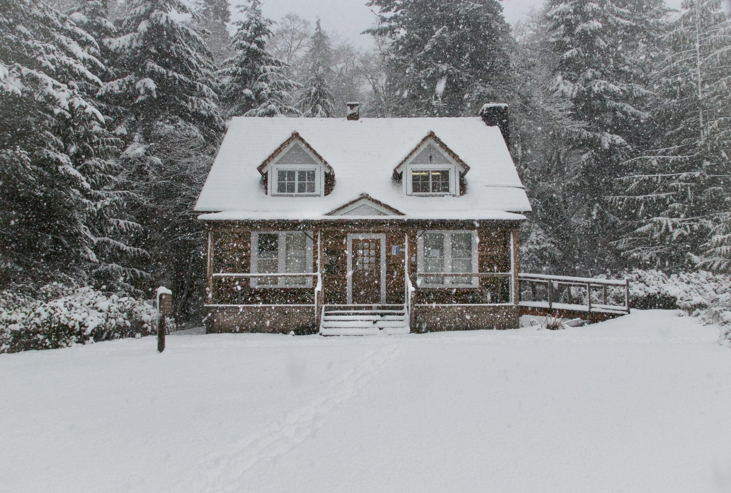snow-covered home during winter