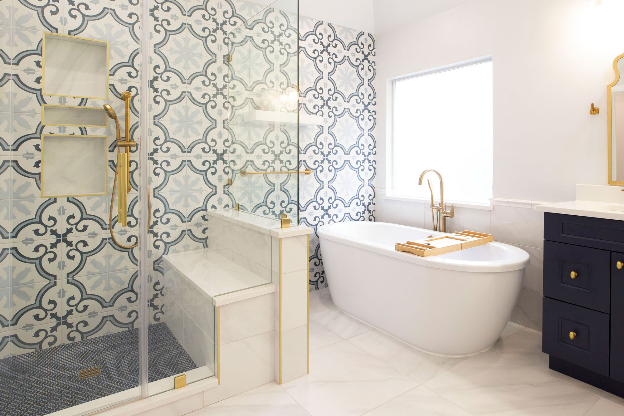 Bathroom remodel financing example San Antonio TX - completed master bath renovation