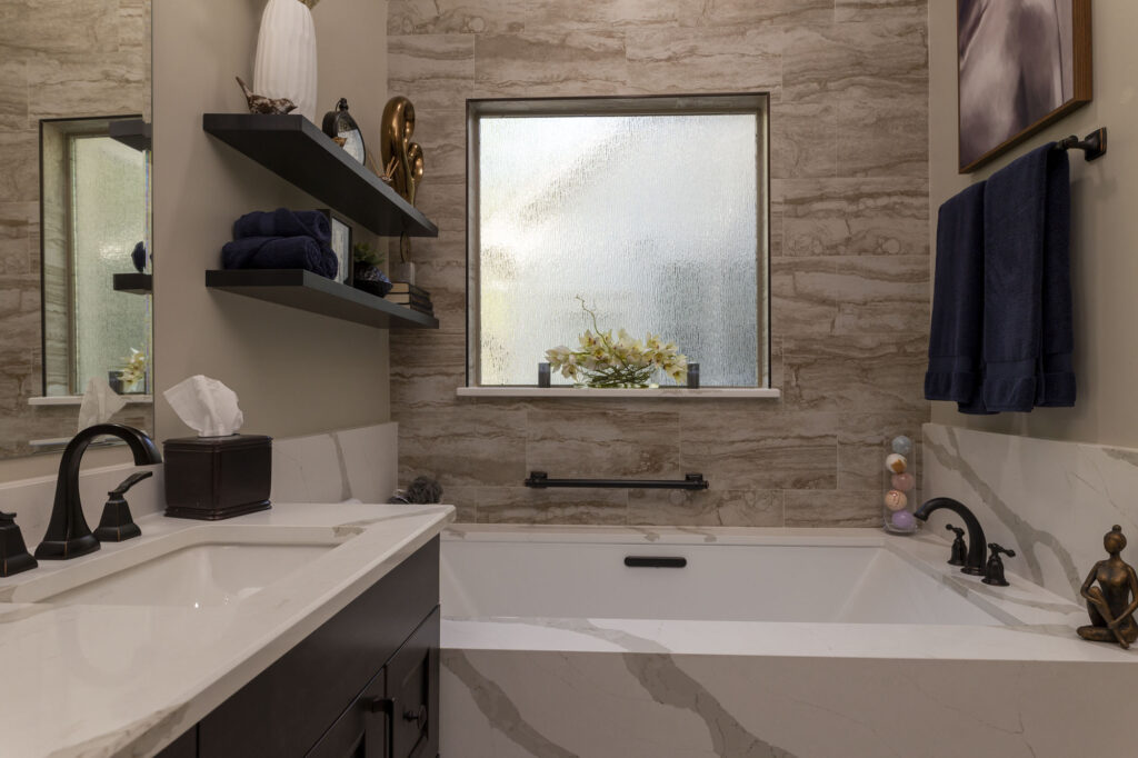 Transitional Bathroom Remodel San Antonio: Master + Guest Bath Project